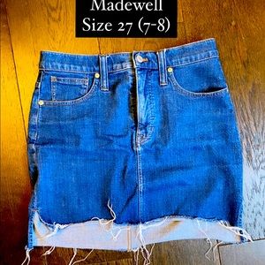 Madewell denim mini skirt